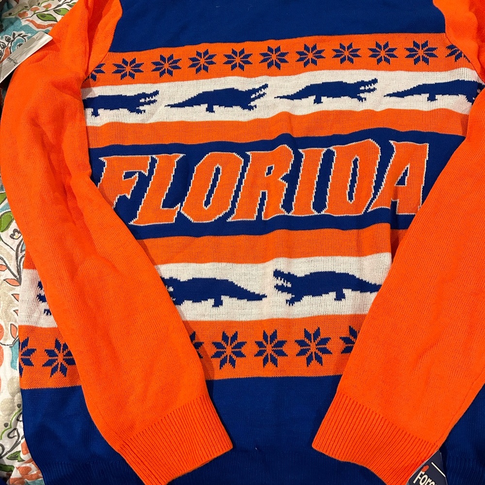 FLORIDA GATORS XL sweater!  Brand new, never worn with tags